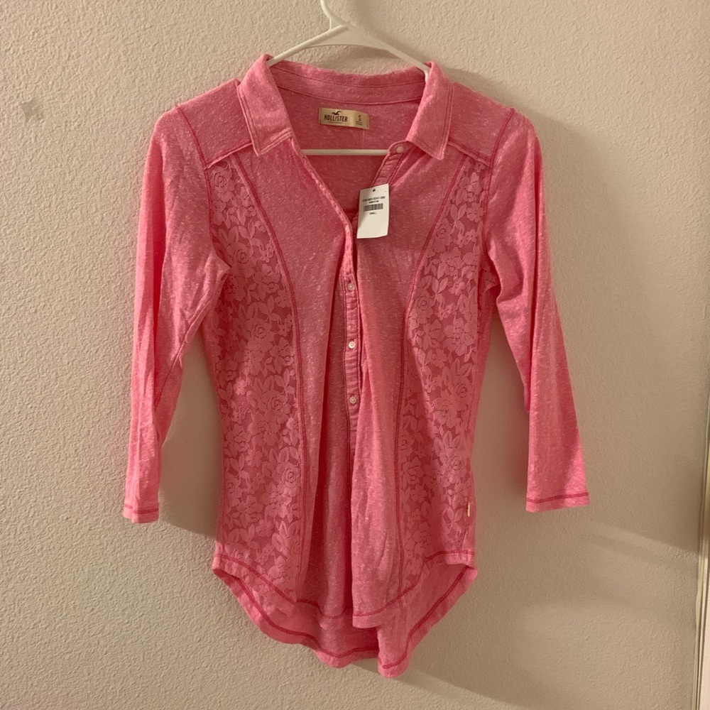 hollister lace button up